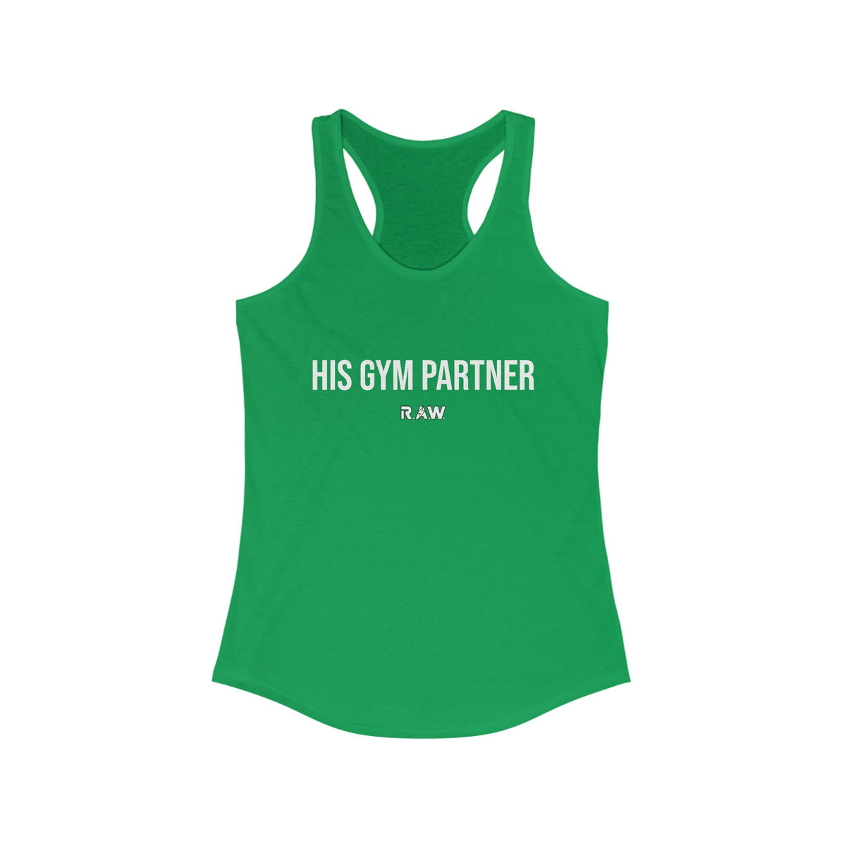 His Gym Partner – Women’s Racerback Tank