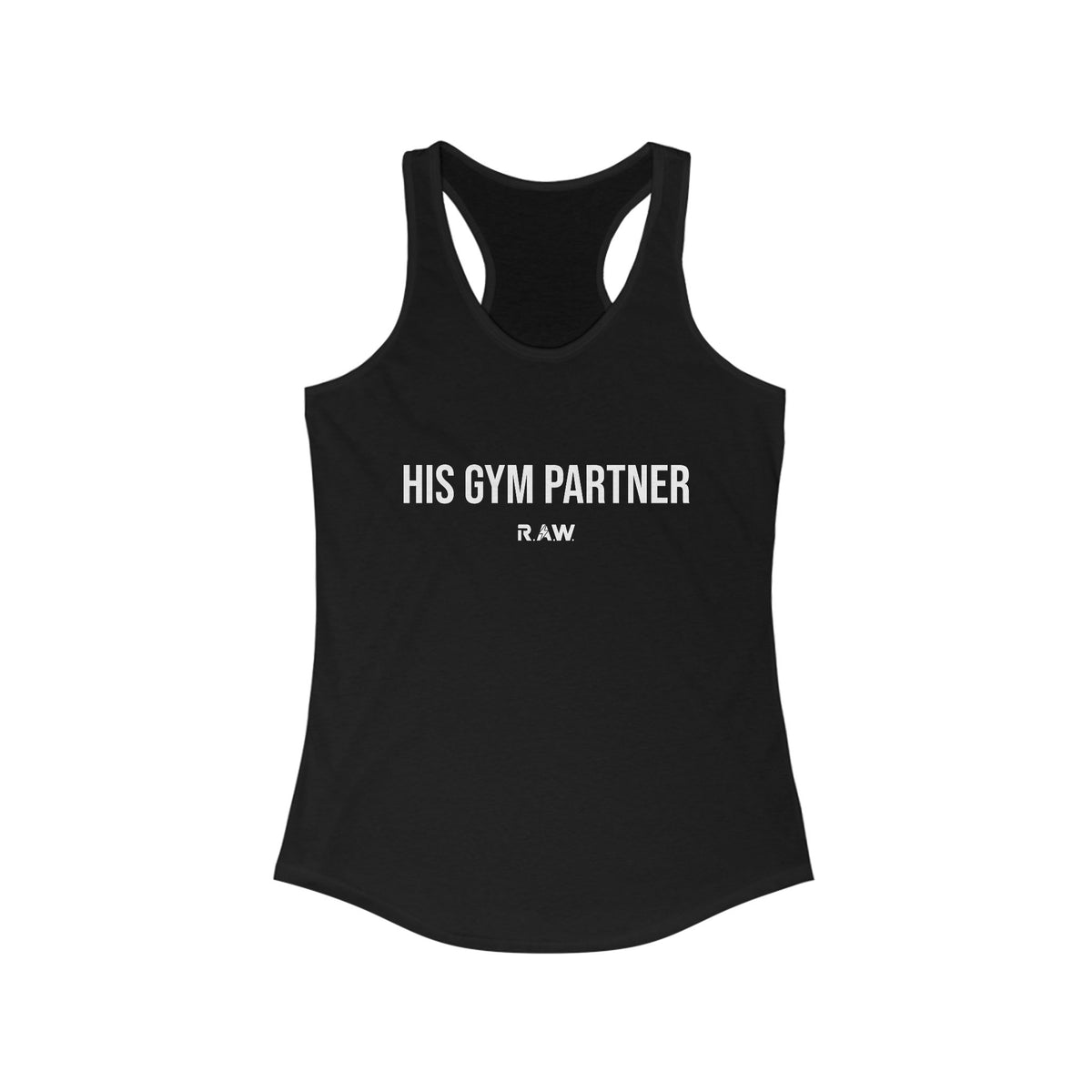 His Gym Partner – Women’s Racerback Tank