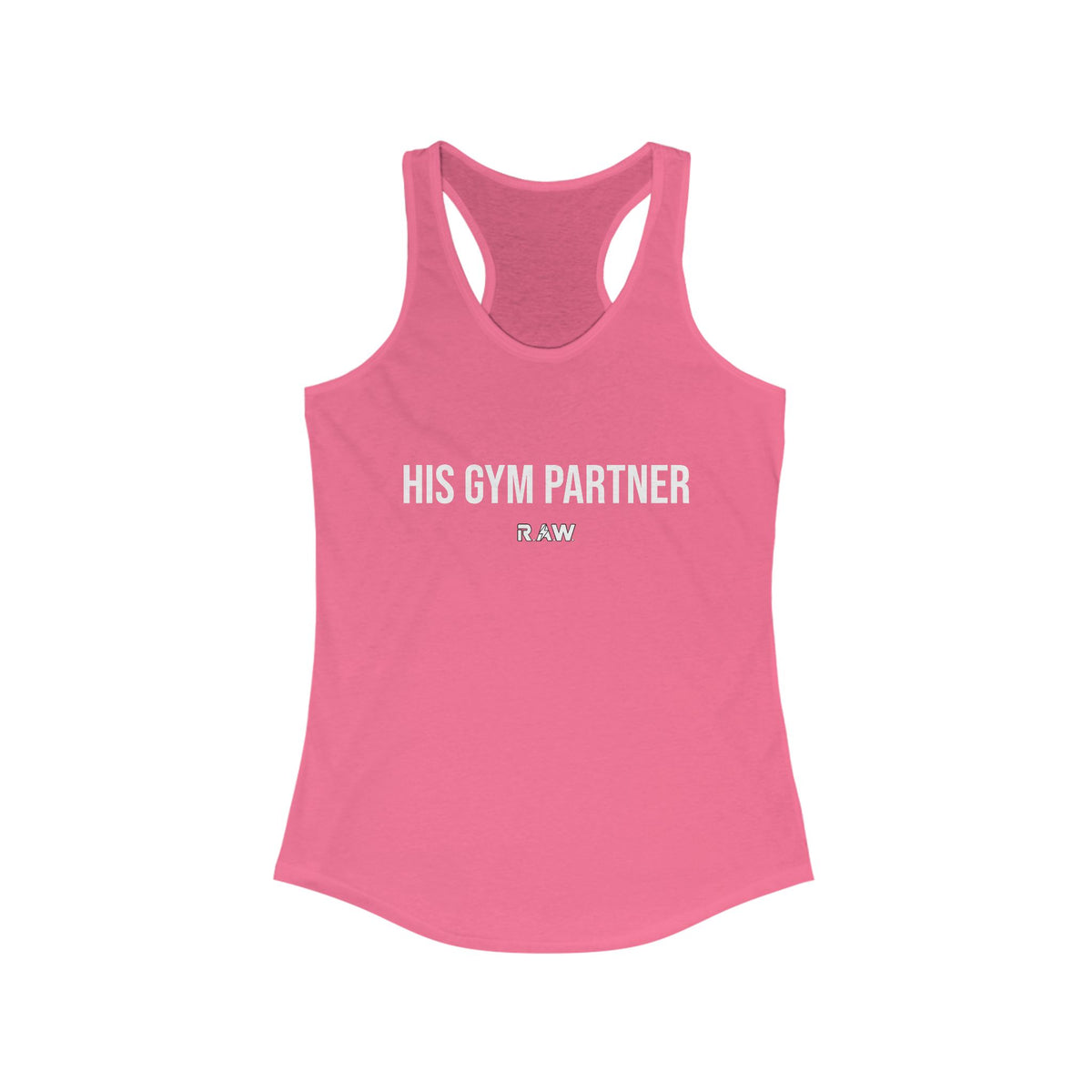 His Gym Partner – Women’s Racerback Tank