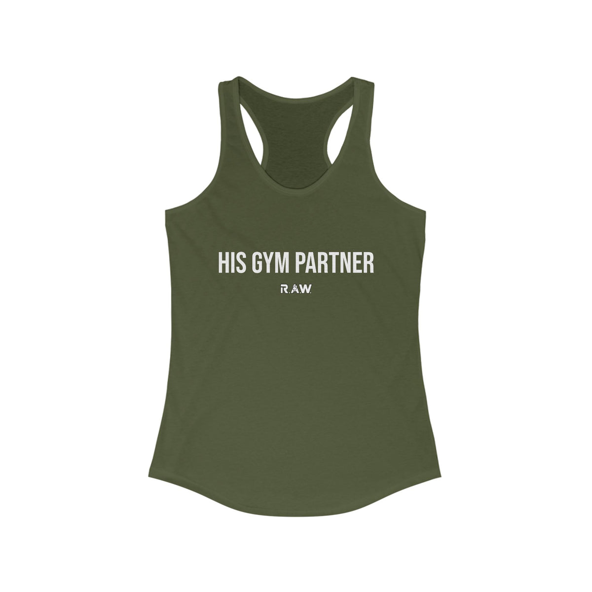 His Gym Partner – Women’s Racerback Tank
