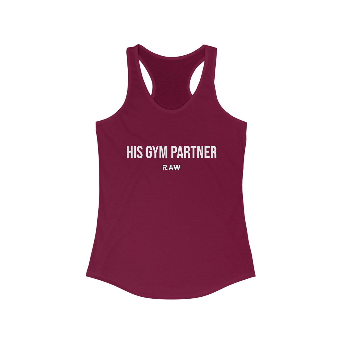 His Gym Partner – Women’s Racerback Tank
