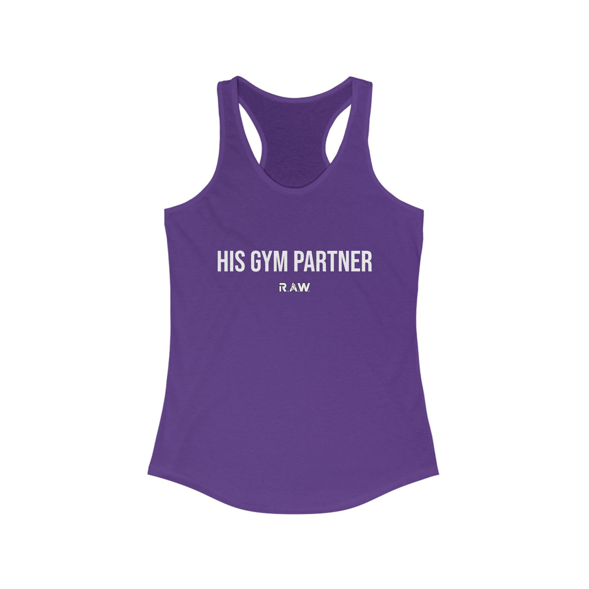 His Gym Partner – Women’s Racerback Tank