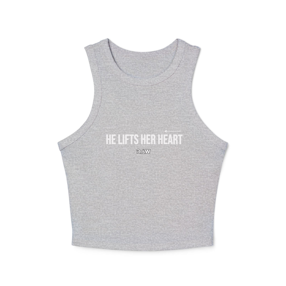 He Lifts Her Heart – High Neck Fitted Tank
