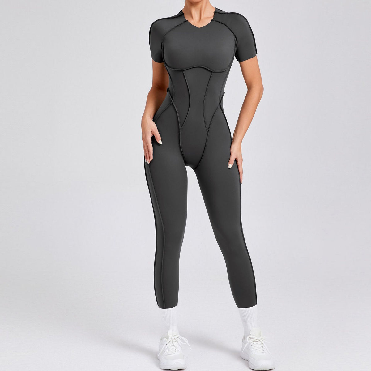 FlexEase Full-Length Jumpsuit (Short Sleeves & Long Pants)