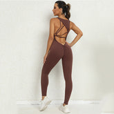 LuxeSculpt V-Back Jumpsuit