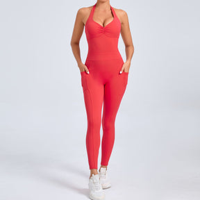 FlexFit Halter Pocket Jumpsuit