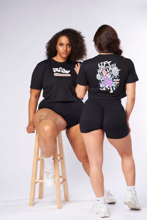 Lift Harder Anime - Crop Top Tee