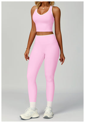 Sculpt & Flow Leggings Set – Strappy or Racerback Top + Straight or Flared Leg