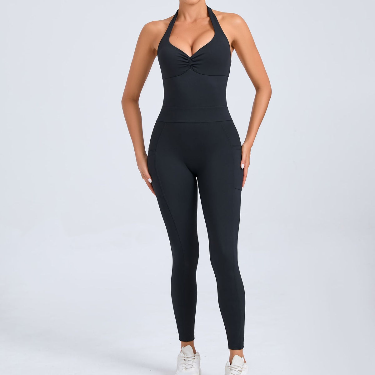 FlexFit Halter Pocket Jumpsuit