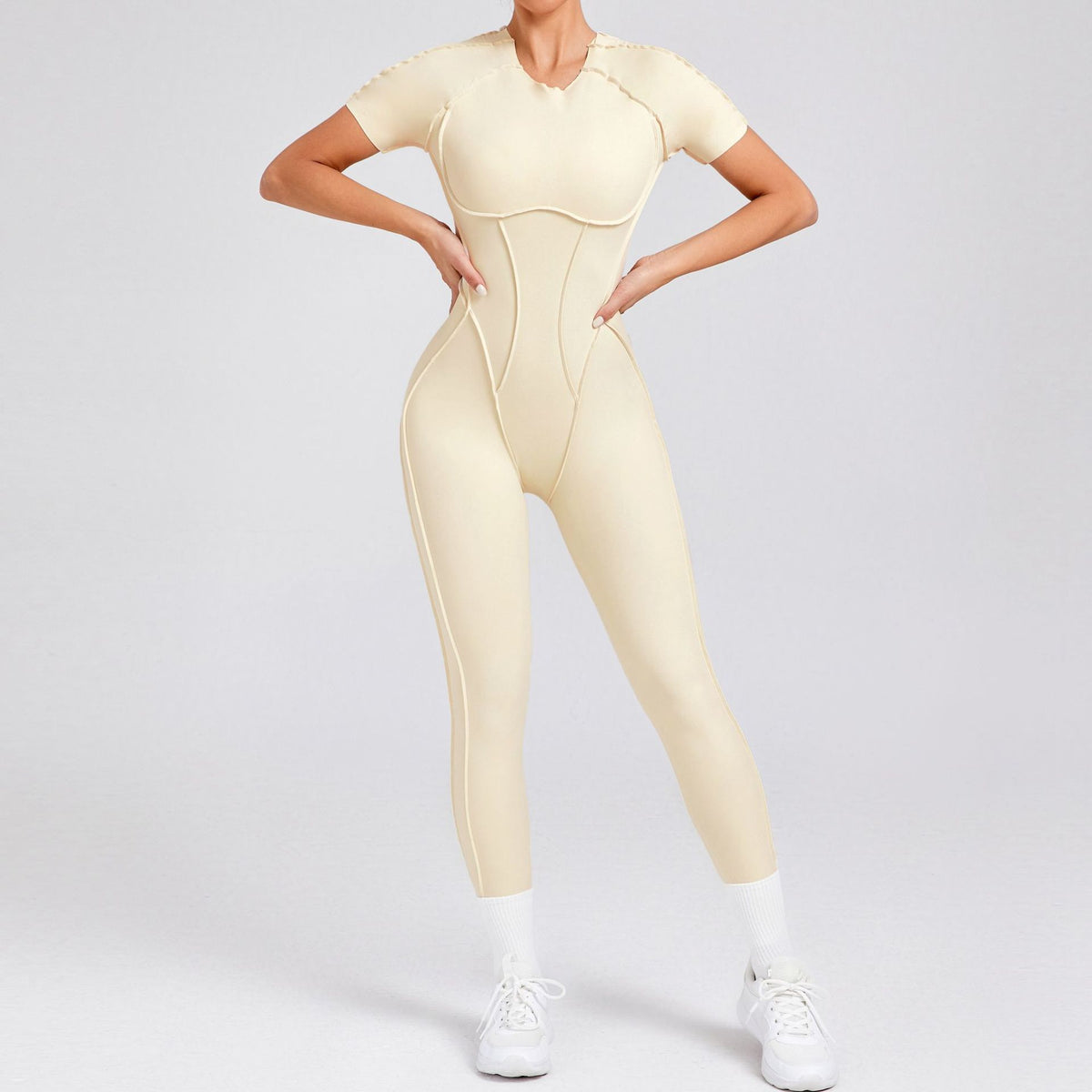FlexEase Full-Length Jumpsuit (Short Sleeves & Long Pants)