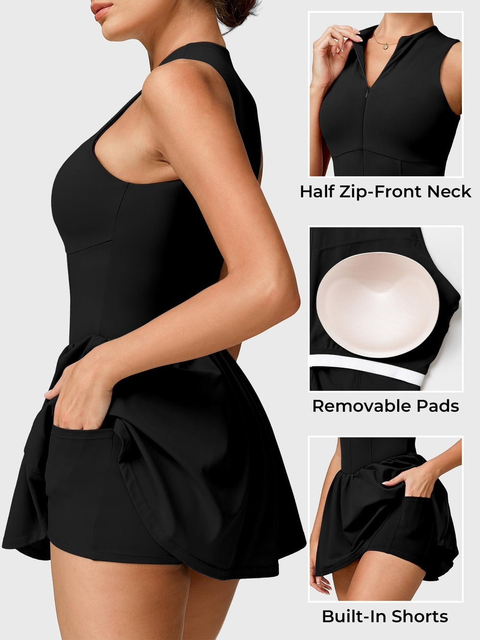 RAW Zipper Tennis Dress