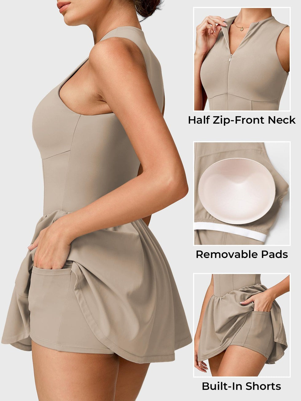 RAW Zipper Tennis Dress