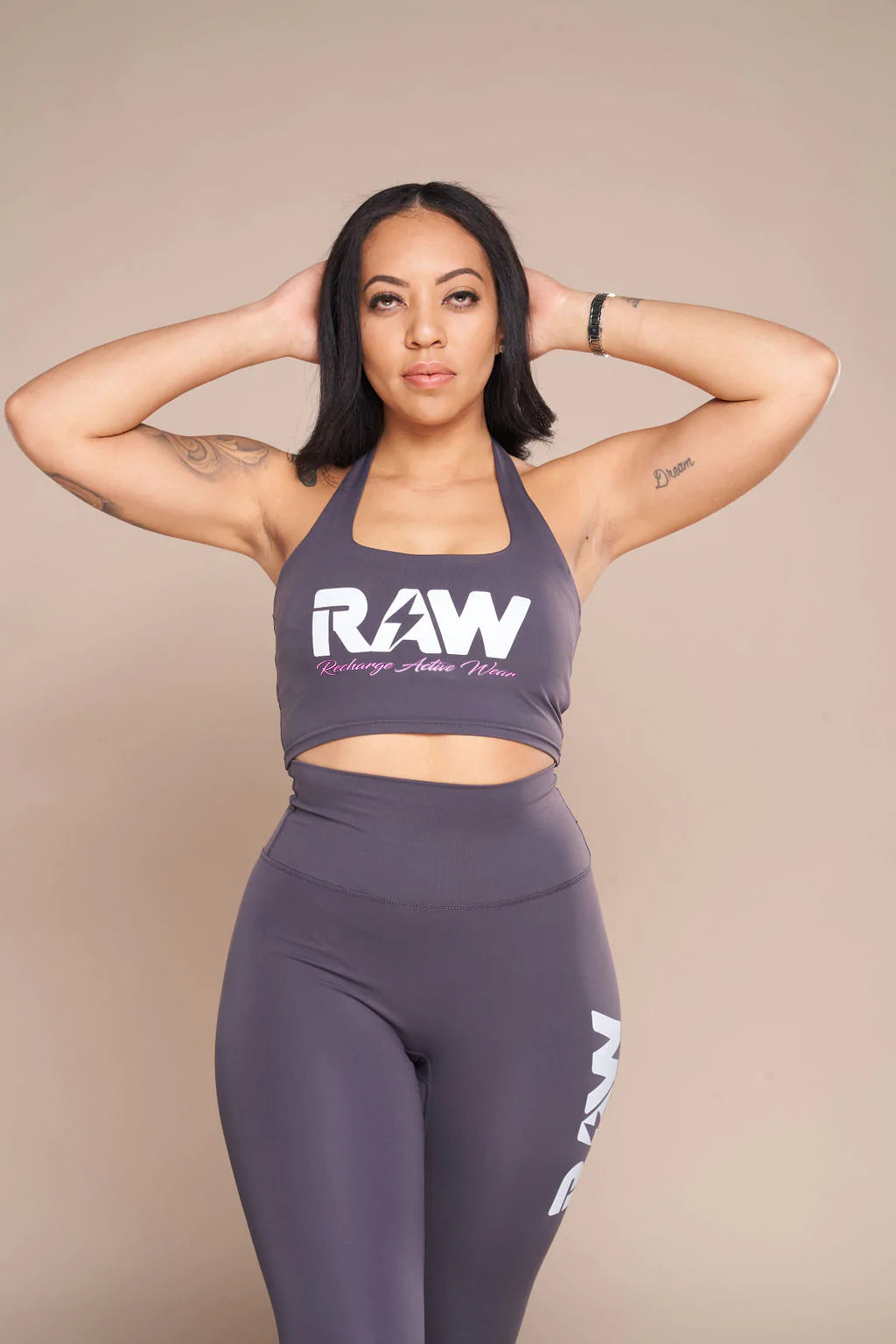 ShockProof Halter Sports Bra (Grey)