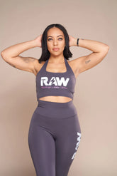 ShockProof Halter Sports Bra (Grey)